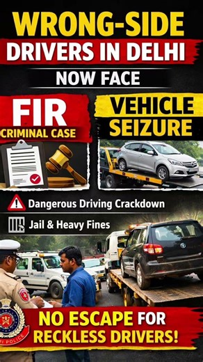 #DelhiNews #WrongSideDriving #TrafficRules #DelhiPolice #RoadSafety #BreakingNews #Shorts #YTShorts