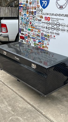 New custom cargo carrier fab and install complete, minus a rattle bomb paint job. This is a 24x24x60 aluminum tool box made by UWS, the same dimensions of the previous setup I was using with the plastic bins on the Curt brand carrier. The new frame is solid with the three mounting point so no see-saw action. The new box will have ample roof for my bbq and camp cooking supplies while providing a lockable lid and good looks too. Huge upgrade! Spring Big Haul is right around the corner and we’re ex
