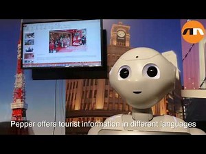 SoftBank demonstrates Pepper the robot for business