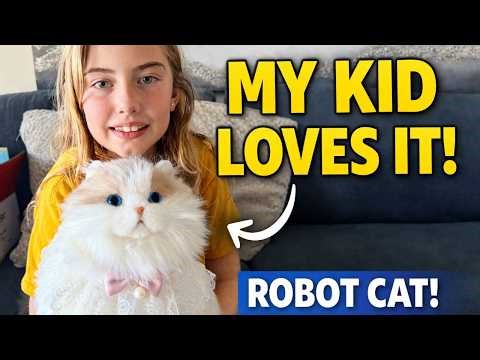 This Robot Cat Feels REAL! Chongker Cat Demo + Kid Reaction