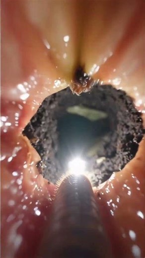Micro Camera Reveal of the Apocalyptic Compost World Inside a Bin 🪱🔦 #shorts #pov