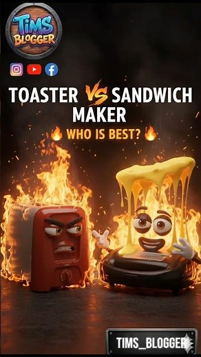 “TOASTER 🆚 SANDWICH MAKER”🔥 WHO IS BEST? 🔥#funny #cartoon