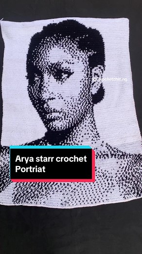 Ayra Starr Crochet Portrait - Crochet Art Inspiration