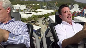 105K views · 2.5K reactions | Check out Village Roadshow Theme Parks CEO, Clark Kirby and MACK Rides CEO Christian von Elverfeldt riding DC Rivals HyperCoaster for the first time! #movieworldaus | Warner Bros. Movie World - Gold Coast, Australia | Facebook