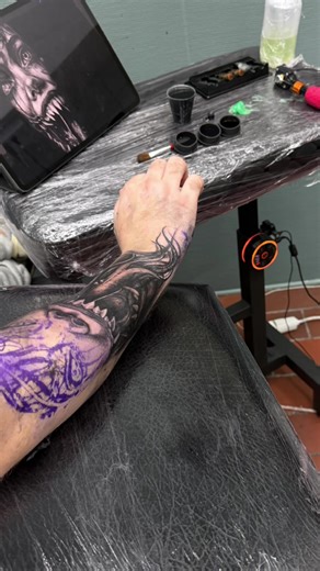 Evil Arm Sleeve Tattoo Design