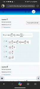 1:35learn3.sha.edu.eg/mod/quiz/attempt.pمSQuestion 1Not ye... | Filo