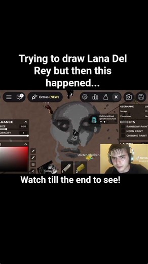 drawing lana del rey gone WRONG😳#spraypaint #roblox #likeandsubscribe #shorts #shortsfeed