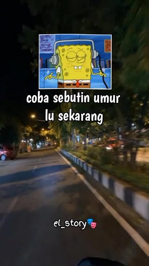 SpongeBob SquarePants Nighttime Scenes with Text Overlays
