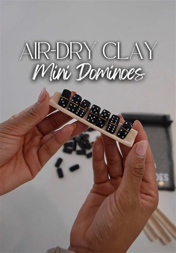 DIY Air-Dry Clay Mini Dominoes for Travel