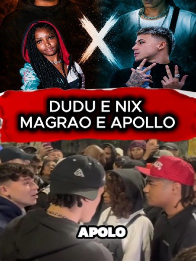 Dudu e Nix vs Magrao e Apollo round de dupla 🔥🔥🔥, batalha completa vai sair no canal no YT CentraldeMCS #dudumc #magraomc #apollomc #nixmc #centraldemcs #batalhaderima