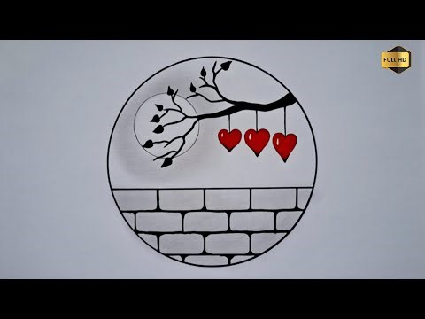 How to draw inside a circle | Drawing inside a circle for beginners | Simple drawing