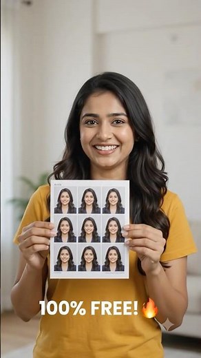 Passport Photo at Home in 30 Seconds! 🇮🇳 FREE AI Tool