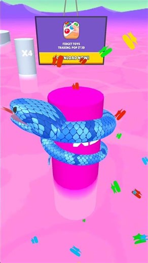 🐍snake running stack game danger moments 🤪Hard lavel 99 ⭐