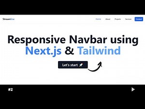 🔴 Responsive Navigation Bar using Nextjs & TailwindCSS from scratch.