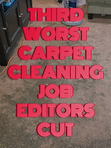 Third Worst Carpet Cleaning Job Revealed