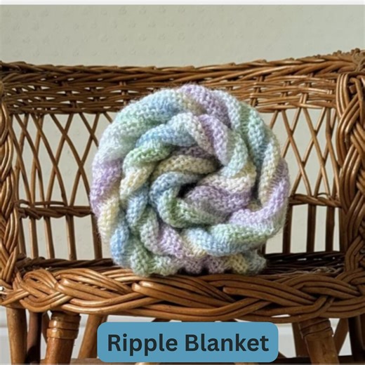 Crochet Ripple Blanket Pattern | Pastel Wave Afghan (PDF Download) - Etsy