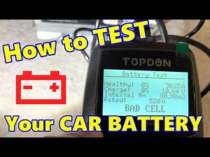 How to TEST your CAR BATTERY - Topdon BT100