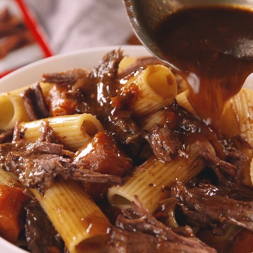 Pot Roast Pasta is the best pasta your crock-pot will EVER make. Full recipe: http://dlsh.it/HdF3Ye7 | Delish