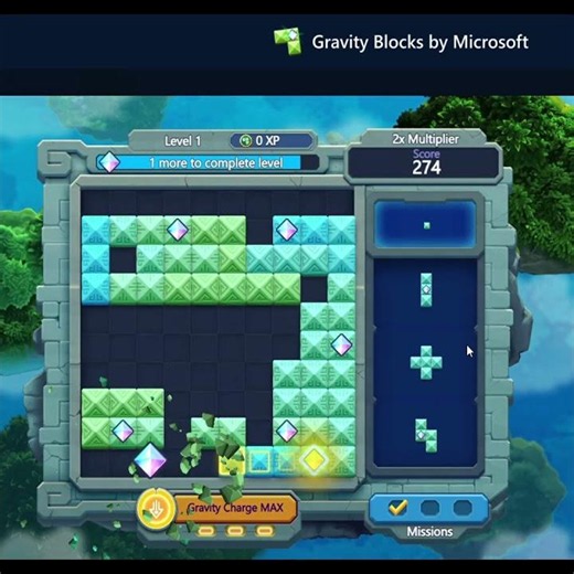 Finally Solved Level 9 in Microsoft Gravity Blocks!