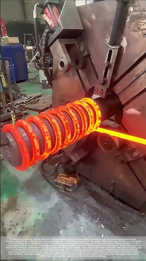How do red-hot steel bars transform into springs?