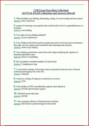 Ctr Exam Prep Data Collection Actual Exam Questions And Answ video