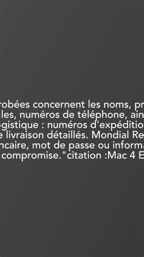 🚨 Mondial Relay￼ touché par une cyberattaque et info sur la fuite du ministère des ￼ sports￼