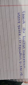 Sketch the boolean expression using gates for equation y=AB CD.... | Filo