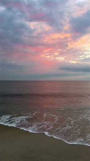 Pink Sunset Over The Ocean