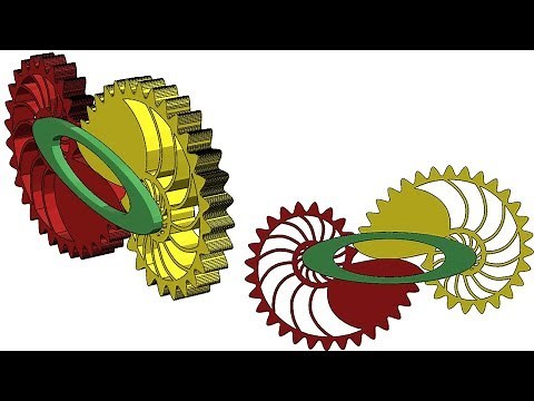SolidWorks Tutorial #287 : Nautilus gear (open DXF files to sketch, motion)