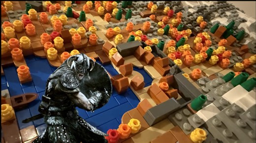 Fan recreates Skyrim map with 73,761 Lego Bricks