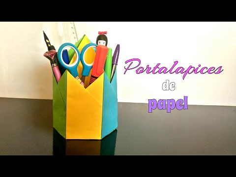 PORTALAPICES de PAPEL MUY RESISTENTE de PAPIROFLEXIA/fácil.