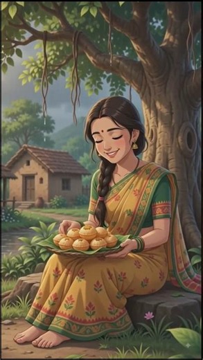 From Garden to the Perfect Pani Puri! 🤤✨ Village Cooking in Ghibli Style | So Satisfying#shortsfeed