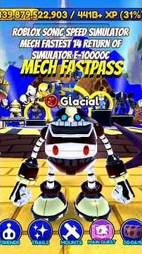 Roblox sonic speed simulator mech fastest 14 Return of simulator E-10000C