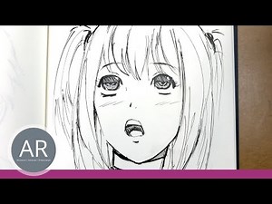 Manga Anime zeichnen lernen. Manga-Zeichnung. Manga-Skizze, Manga Zeichenkurse für Anfänger