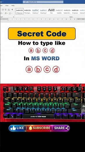 MS Word Secret Code 🤯 Type ⓐⓑⓒⓓ in Seconds!