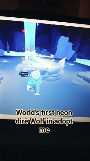 world's First neon dire wold #roblox #adoptme