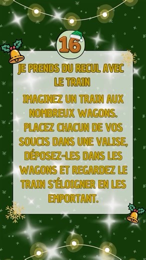 Doris Ponzoni on Instagram: "Jour 16 🎄 Aujourd’hui, laissez venir l’image d’un train qui passe… Observez-le, regardez-le avancer, et laissez vos pensées s’éloigner avec lui 🤍 #calendrierdelavent #sophrologie #routinebienêtre"