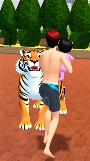 Ayah Pemberani Menyelamatkan Anak dari Harimau dan Singa! | Sakura School Simulator