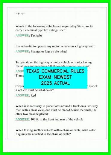 TEXAS COMMERCIAL RULES EXAM NEWEST 2025 ACTUAL video