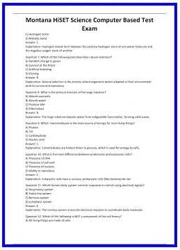 Montana HiSET Science Computer Based Test Exam 636x882