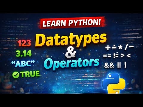 Datatypes & Operators | Quick Coding Guide ⚡