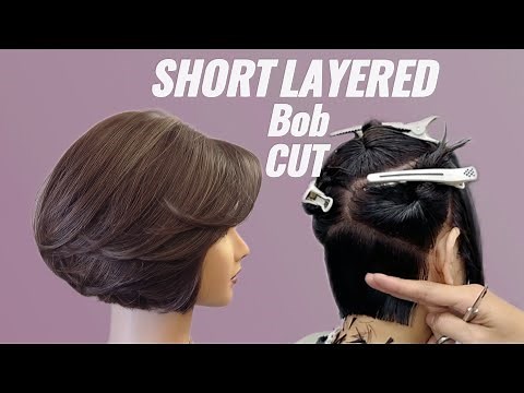 How to Cut a Perfect Short Layered Bob | Textured Short Layered Bob Haircut Tutorial (Step-by-Step)