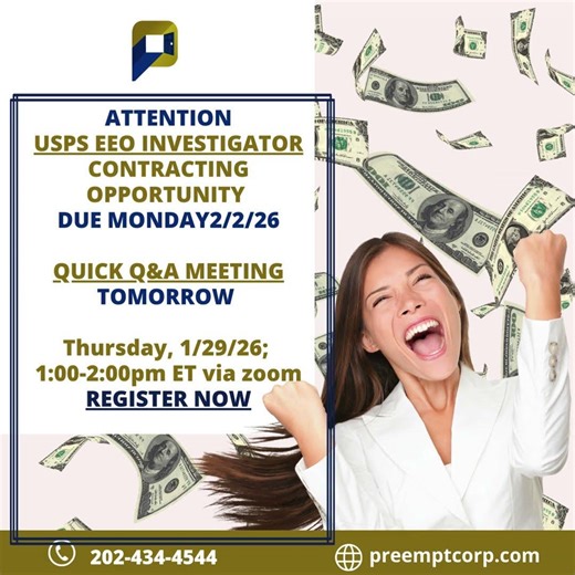 USPS EEO INVESTIGATOR OPPORTUNITY BRIEFING