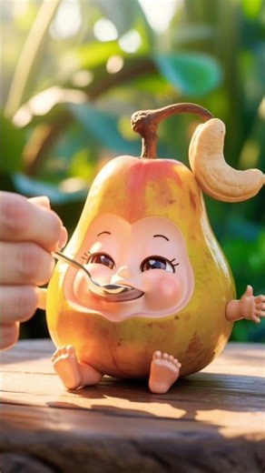 Alive baby fruits🫠 #fruit #babyanimad #kawaii #cute #baby #eating #fruits #food #funny