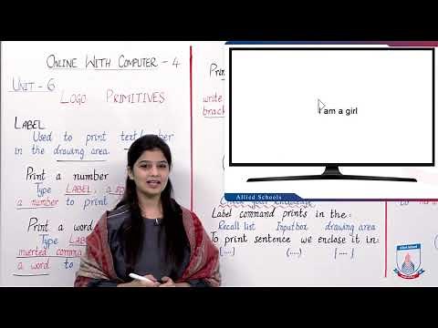 Class 4 - Computer Studies - Chapter 6 - Lecture 4 Logo Primitives Commands -3 - Allied Schools