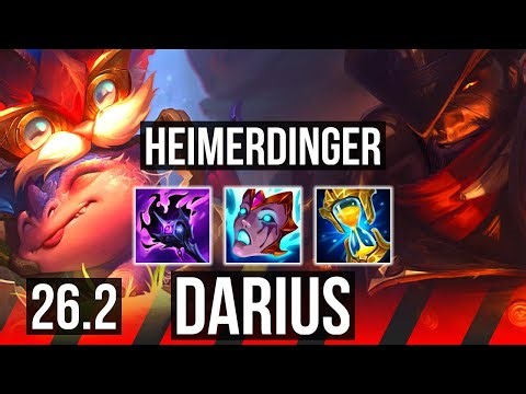 HEIMERDINGER vs DARIUS (TOP) | Good KDA: 7/2/7 | EUW Challenger | 26.2
