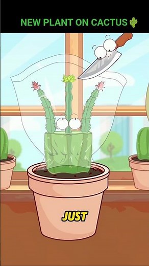 New plant on cactus 🌵 #animation #cactus #plant #farming #farmer #animationvideo #anime #sus #aphmau