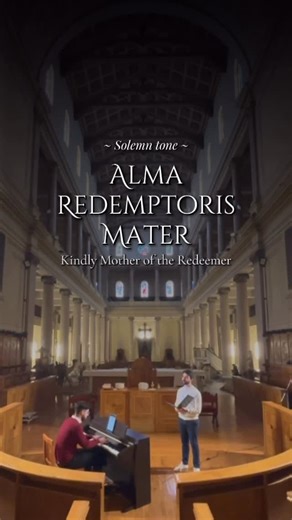 Carlos on Instagram: "🎶 Alma Redemptoris Mater (solemn tone) 🎹 @fromtheapse The antiphon “Alma Redemptoris Mater” belongs to the most ancient repertoire of Gregorian chant. Its text, marked by notable theological density, gives poetic expression to the Christological and Marian doctrine articulated by the councils of the IV and v centuries: Mary is proclaimed Mother of the Redeemer because the Son born of her is truly God. For this reason, the antiphon is assigned liturgically to the period fr