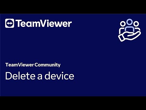 How to delete a device in TeamViewer Remote