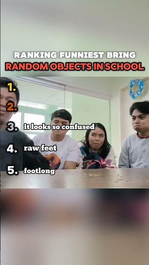 ranking funniest "bring random objects to school challenge" #funny #challenge